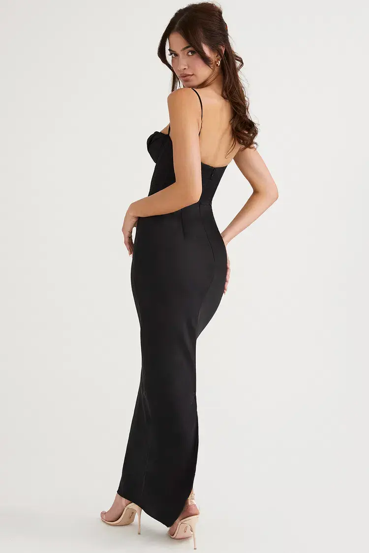 House of CB Charmaine Corset Maxi Dress Black Size S / AU 8 for rent on The Volte - main image
