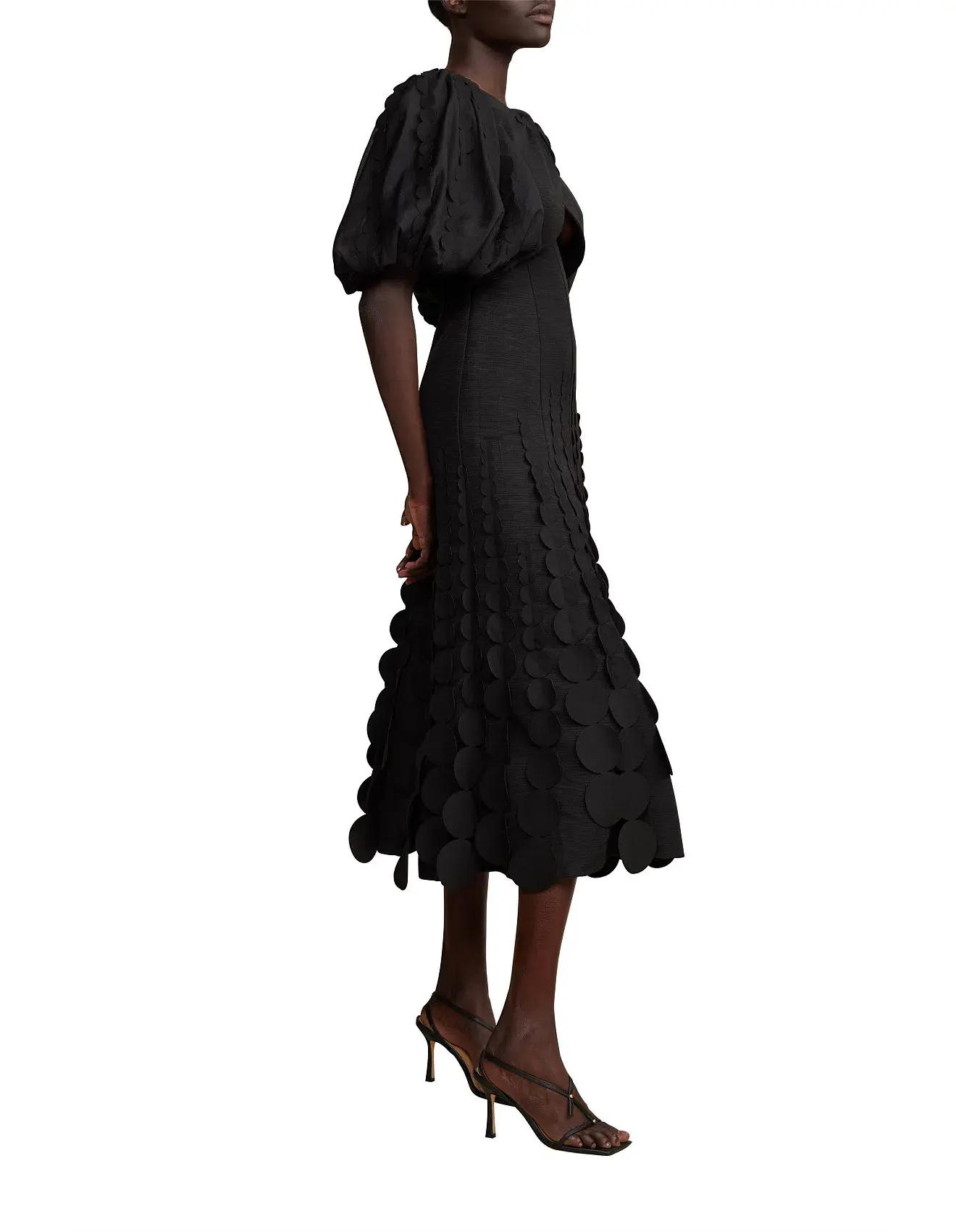 Acler Thurston Short Sleeve Midi Dress Black Size 8 - Image 2