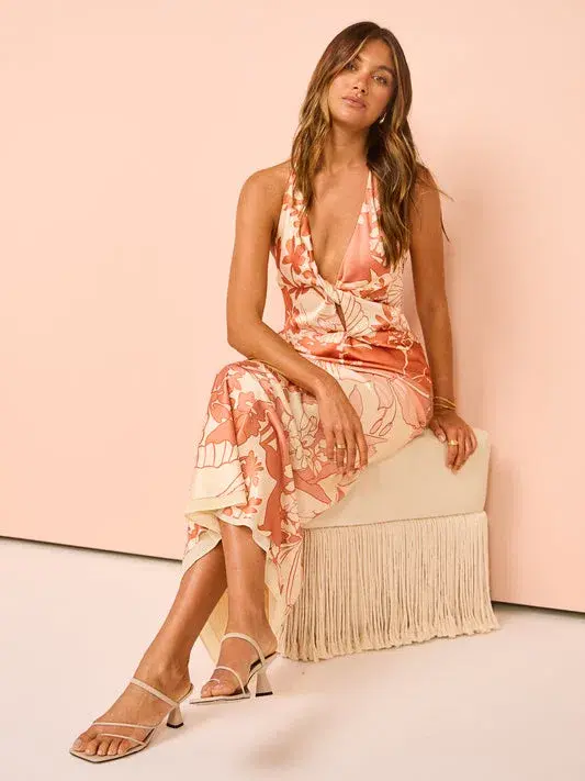 Sir The Label Como Twist Dress in Paradiso Print Size 3 / AU 12  - Image 3