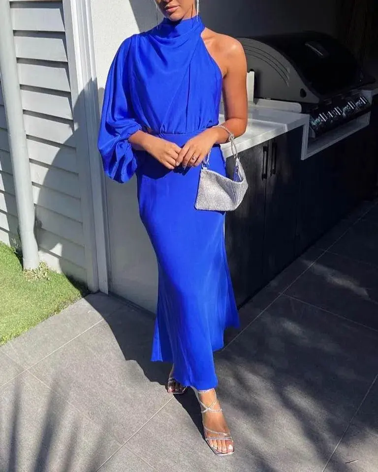 Sheike Olivia Maxi Dress Cobalt Blue Size 10 - Image 5