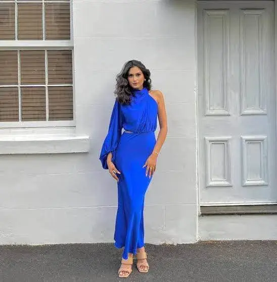 Sheike Olivia Maxi Dress Cobalt Blue Size 10 - Image 8