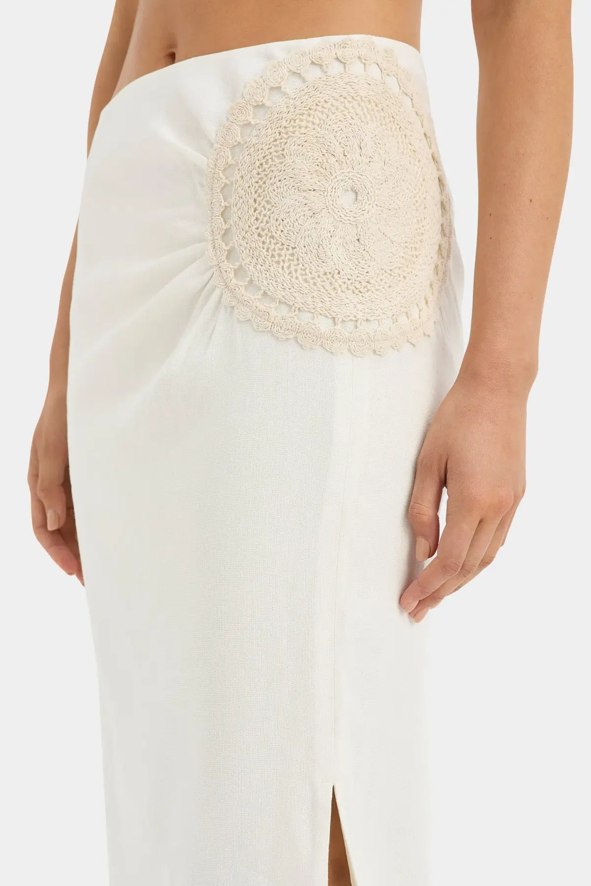 Sir The Label Atacama Bralette Size 2 & Midi Skirt Size 1 Set Natural - Image 2