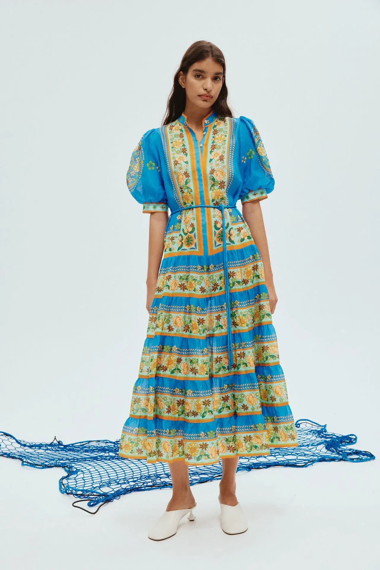 Alemais Linda Tiered Midi Dress Floral Size 12 - Image 1
