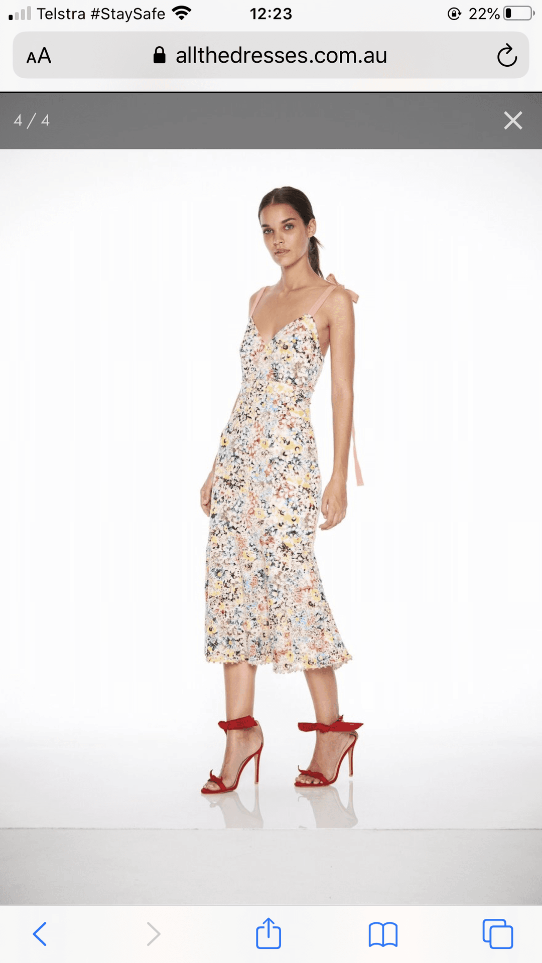 Talulah Bittersweet Flounce Midi Dress size XL for rent on The Volte - main image