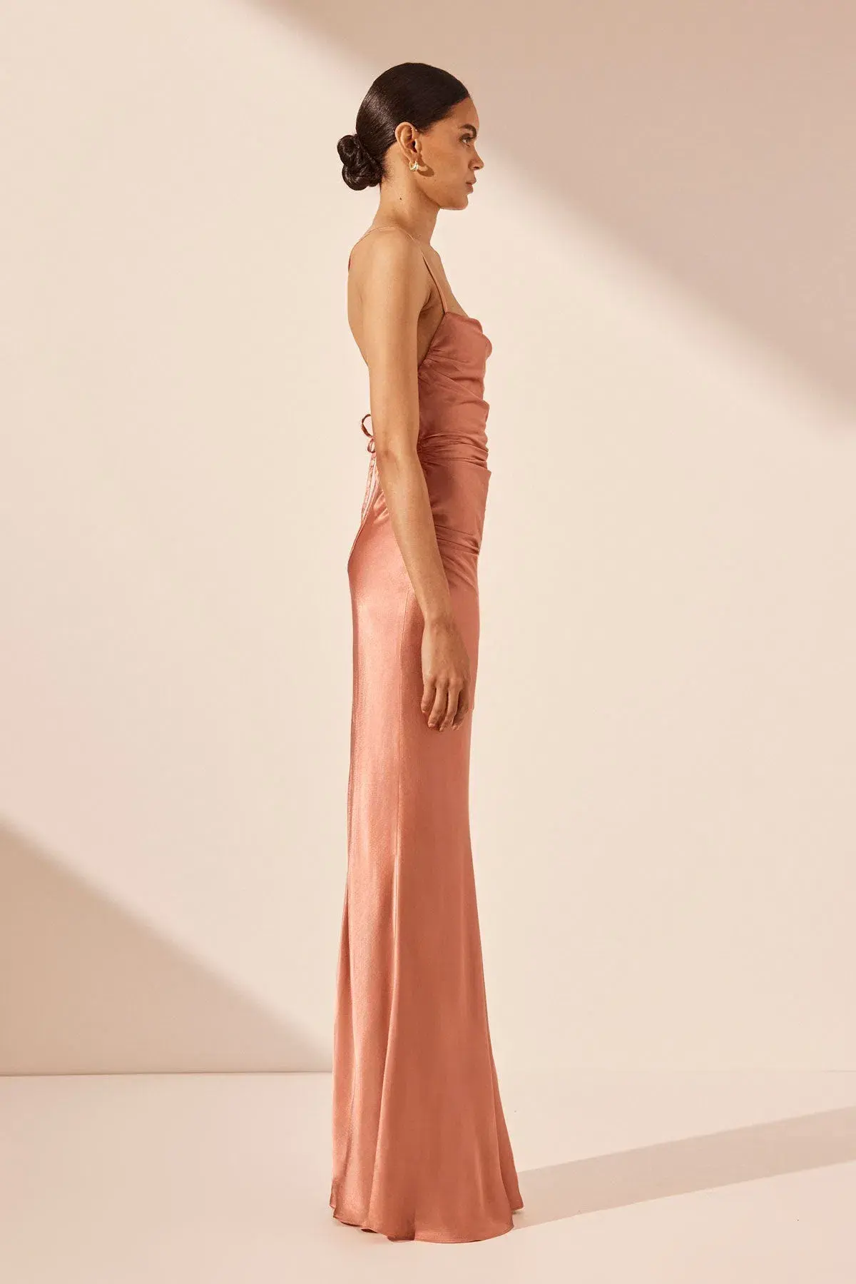 Shona Joy La Lune Lace Back Maxi Dress Antique Rose Size 8 - Image 4
