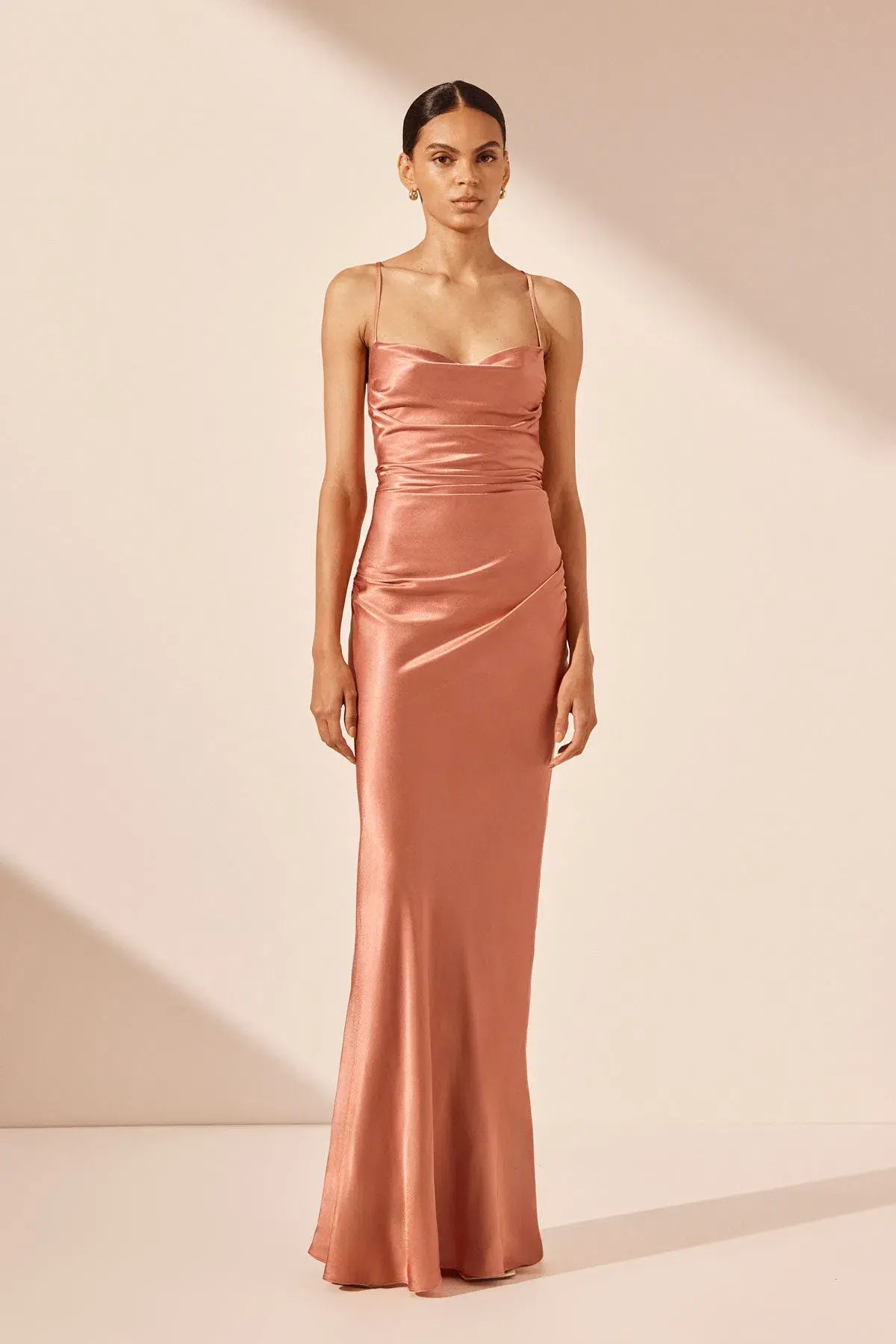 Shona Joy La Lune Lace Back Maxi Dress Antique Rose Size 8 - Image 1
