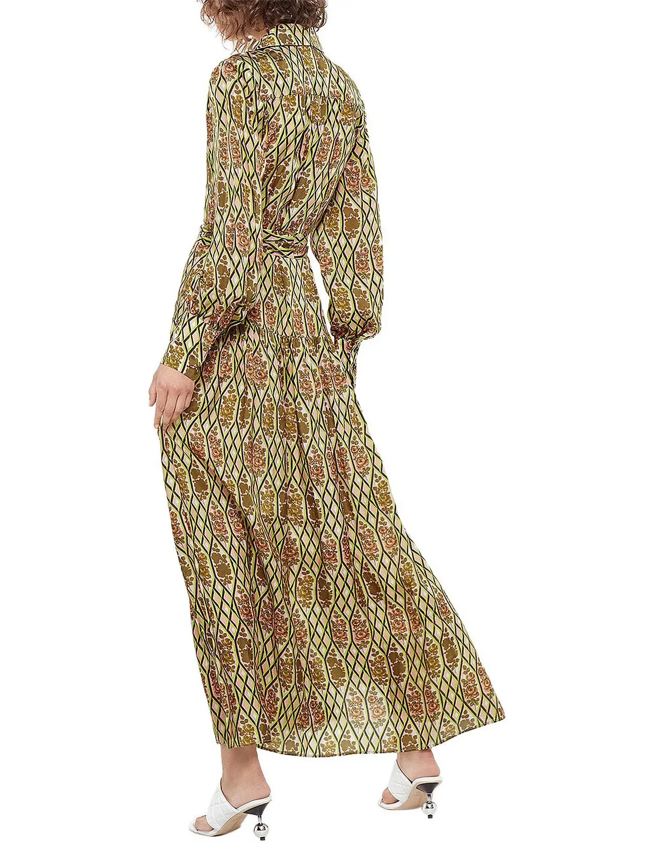 Manning Cartell Sugar Pop Long Sleeve Shirt Dress Floral Size 10 - Image 3