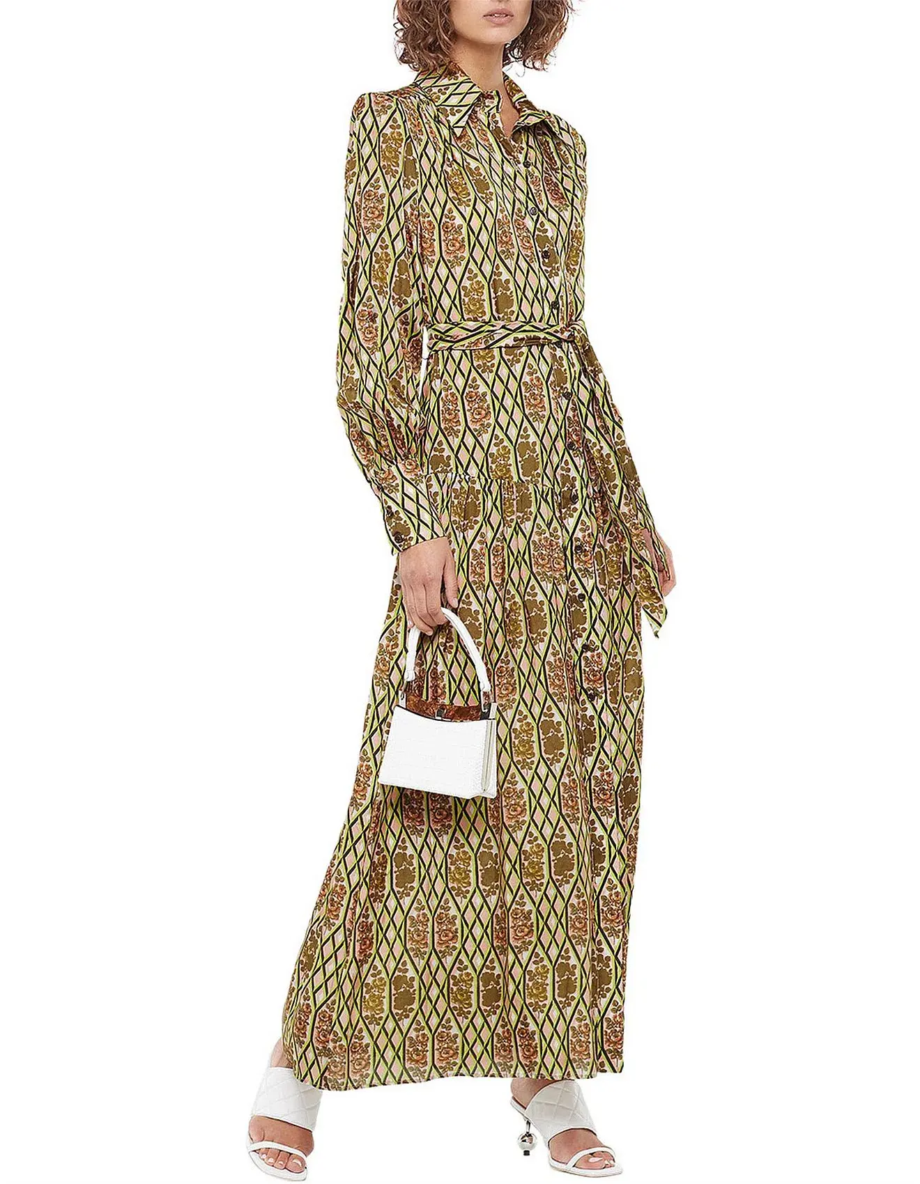 Manning Cartell Sugar Pop Long Sleeve Shirt Dress Floral Size 10 - Image 2