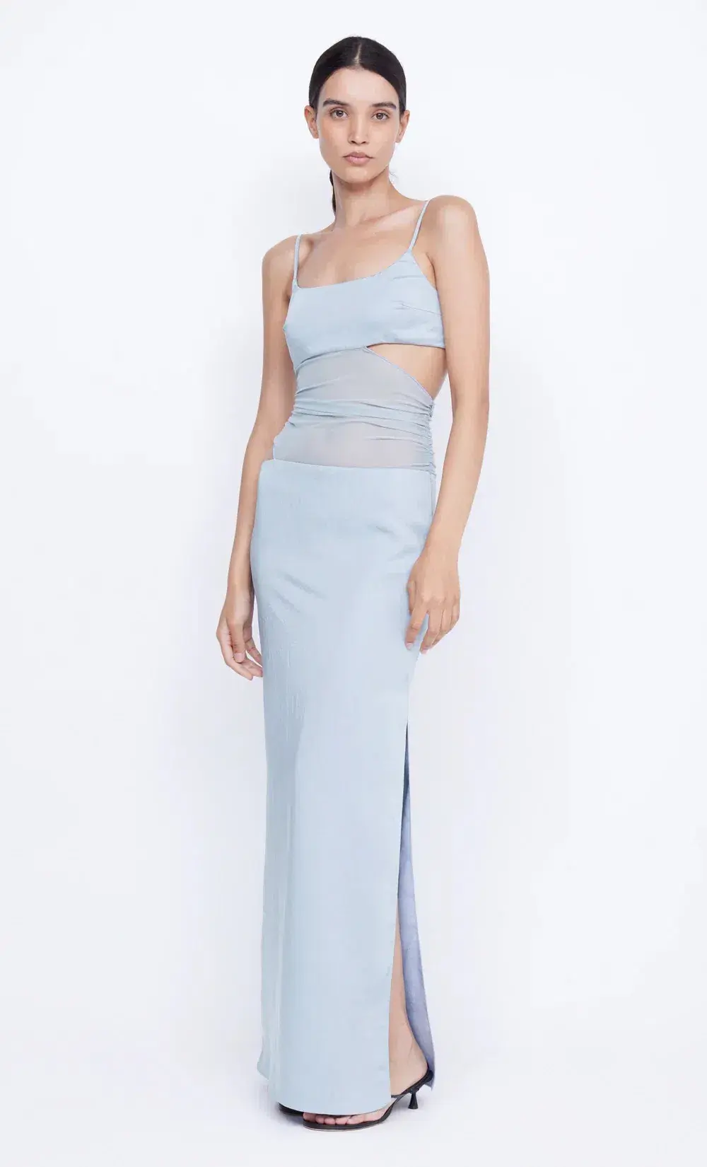 Bec & Bridge Mari Lou Asym Maxi Dress Dove Blue Size AU 6 - Image 2