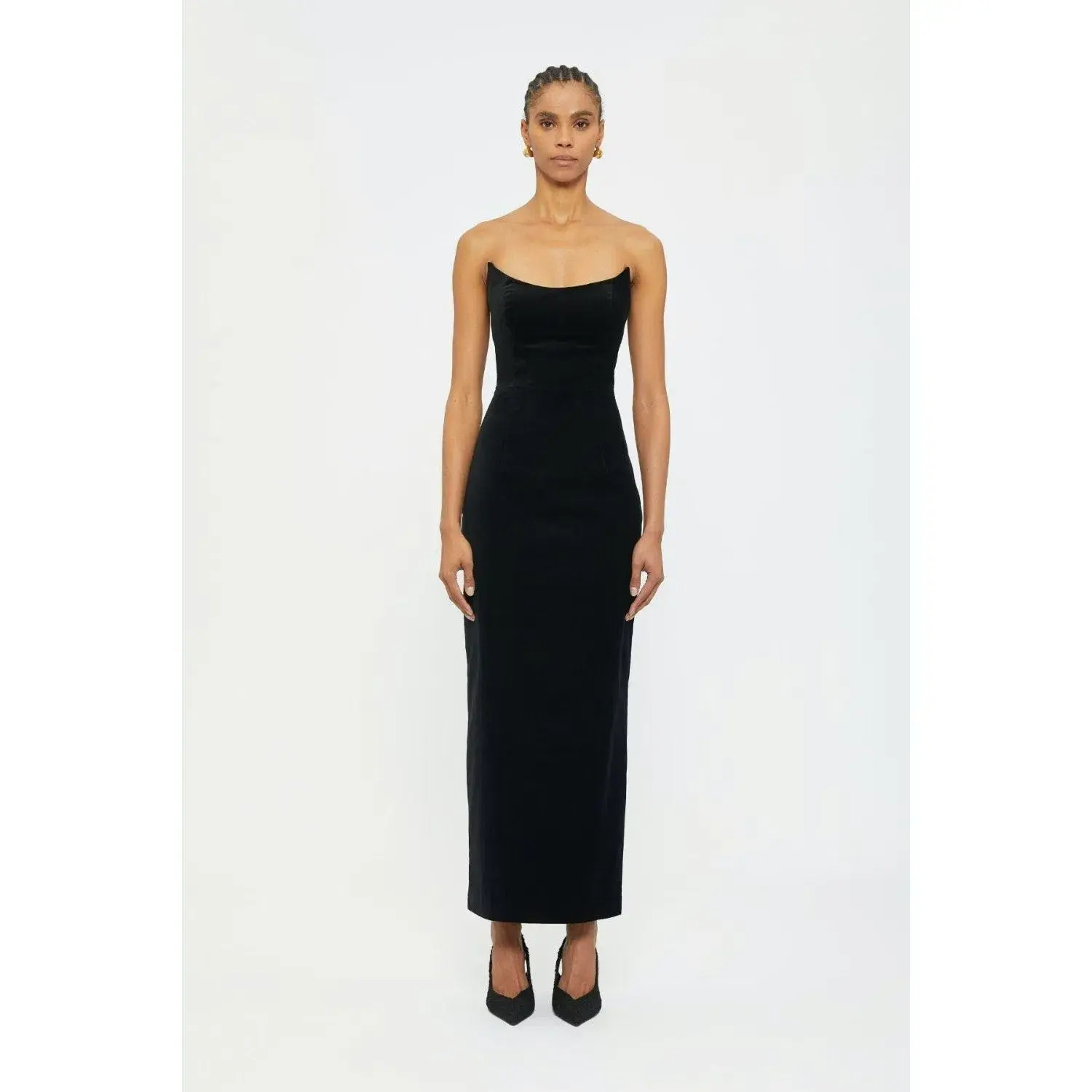 Ginger & Smart Soloist Strapless Gown Black Size AU 12 - Image 1