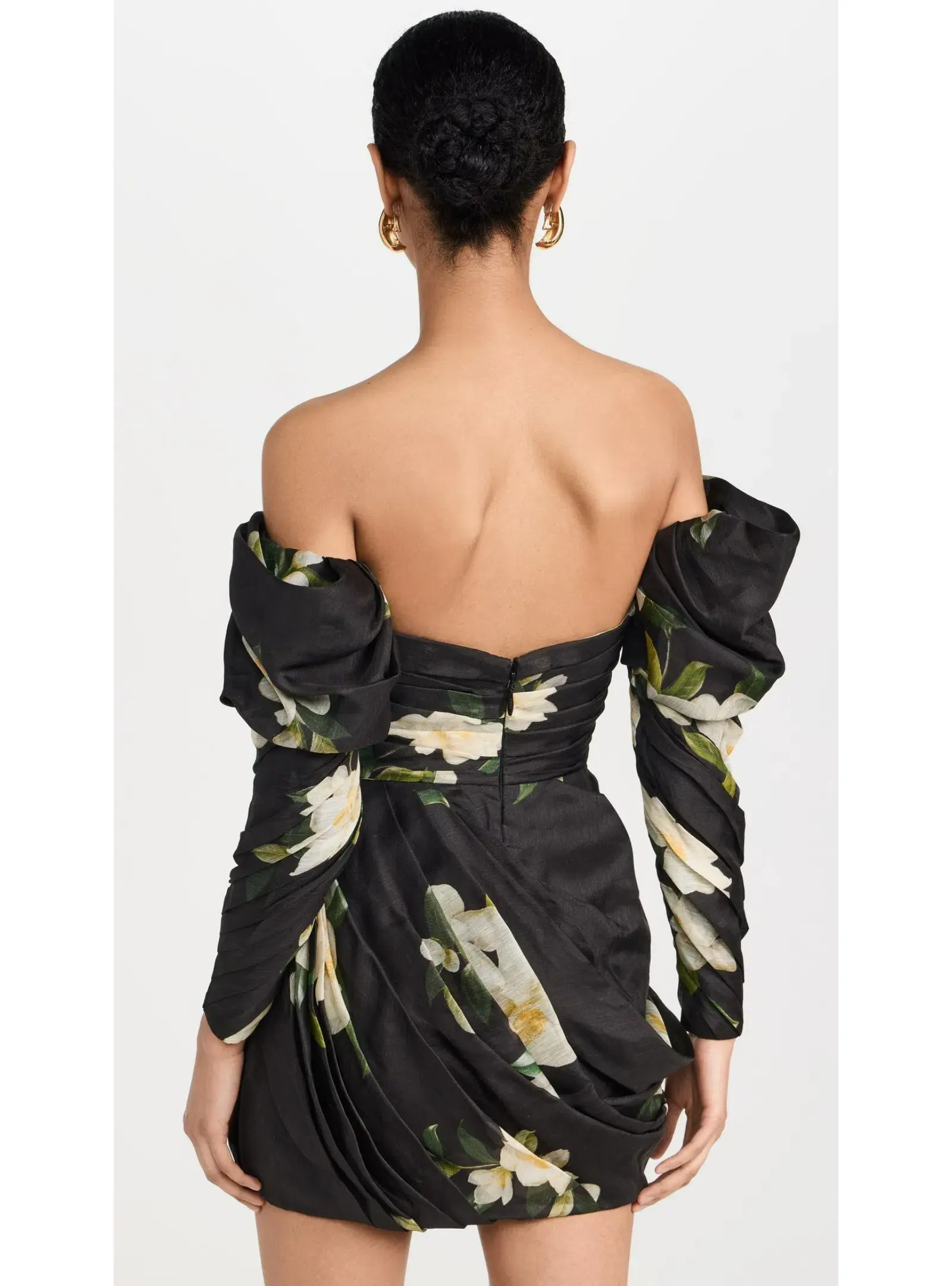 Zimmermann Harmony Drape Mini Dress in Black Magnolia Size 2 / AU 12 - Image 3