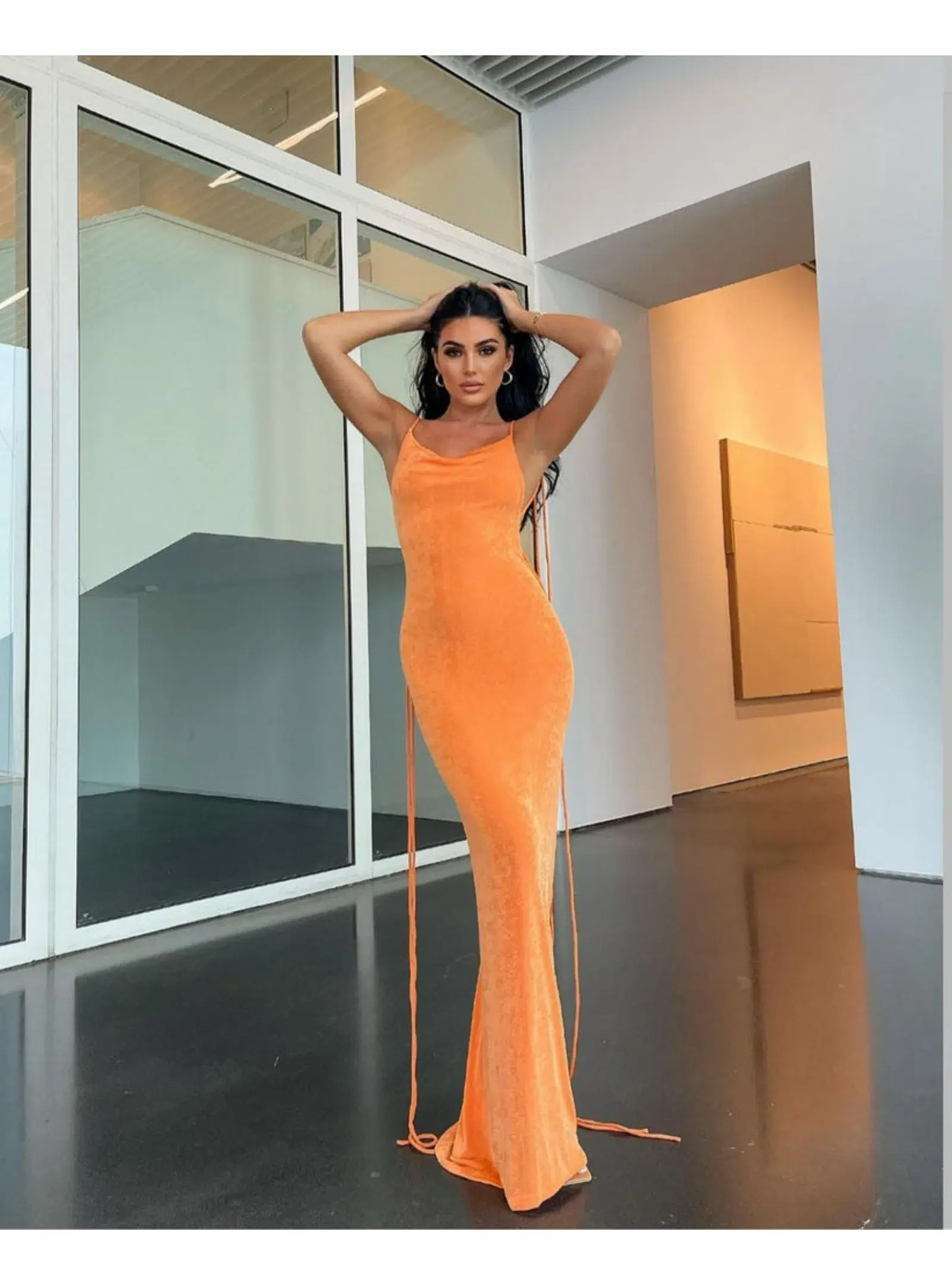 Melani The Label Cristina Gown Orange Size S / AU 8 - Image 1