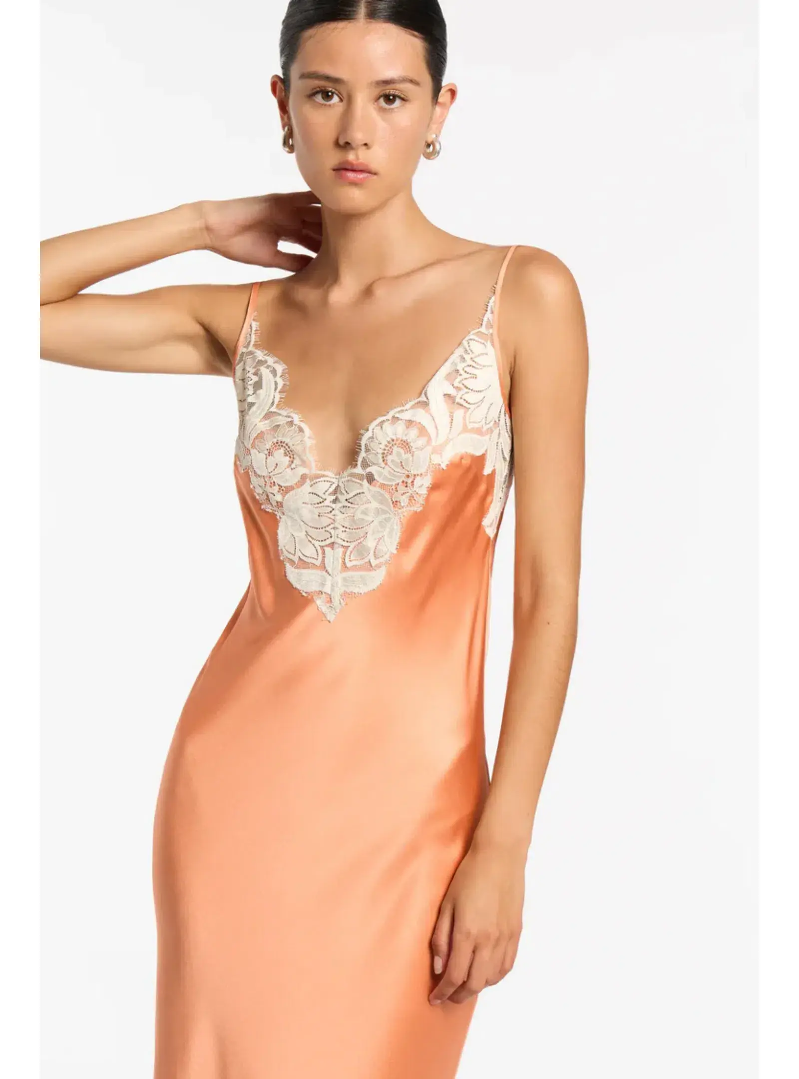 Sir the Label Danseurs Lace Slip Dress Peach Size 3 / AU 12 - Image 2