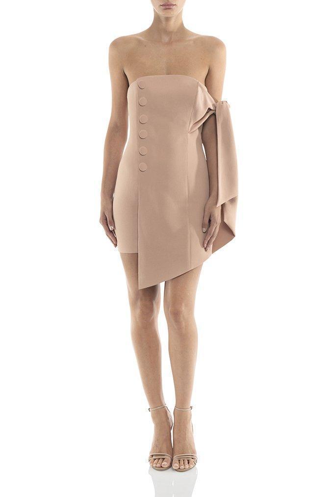 MISHA Zora Mini Dress Nude Size 6/XS - Image 1