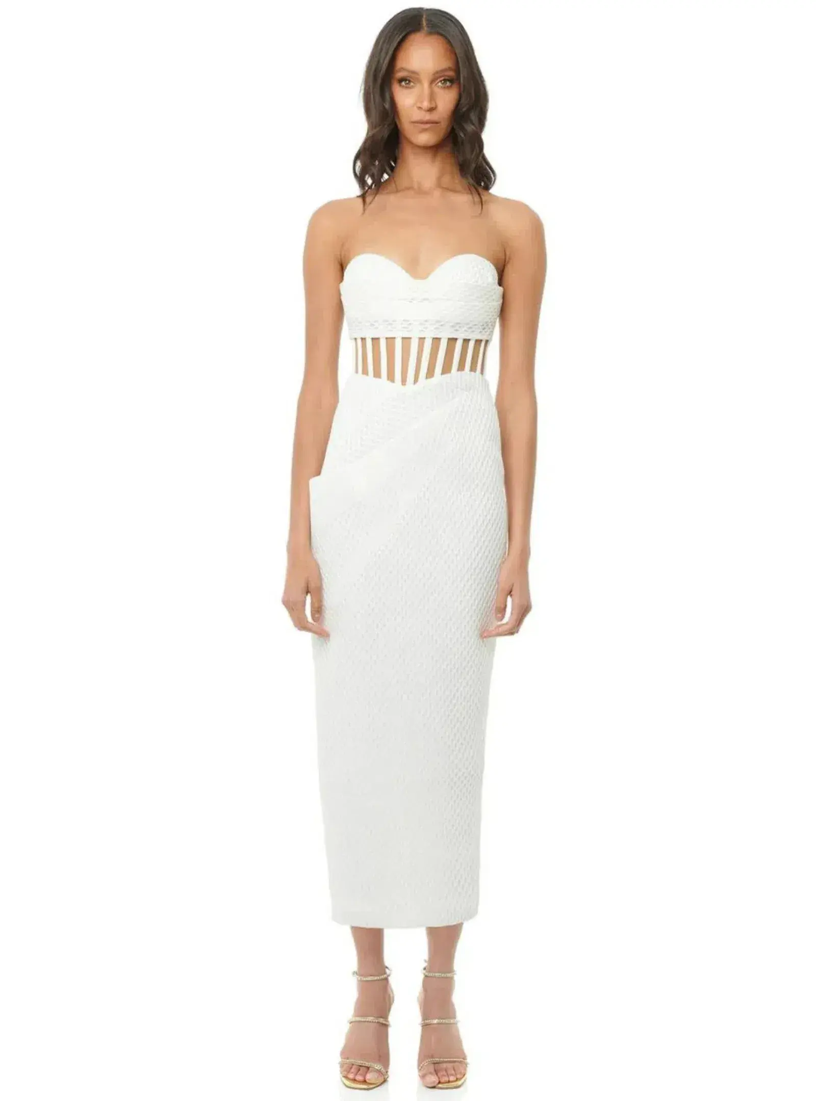 Eliya The Label Zariah Midi Dress White Size S / AU 8 - Image 1