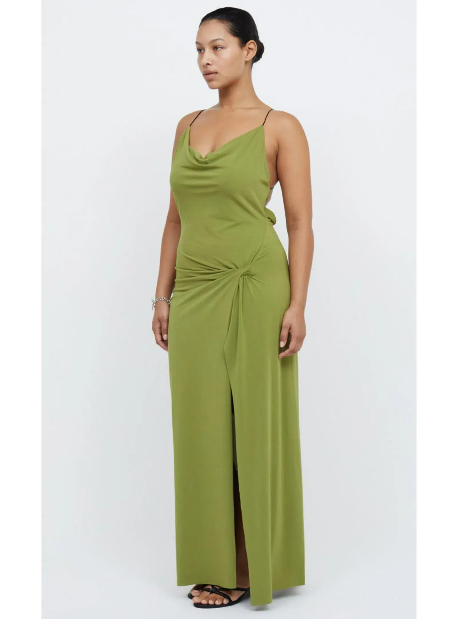 Bec & Bridge Myla Cowl Maxi Dress Fern Green Size AU 8 - Image 2