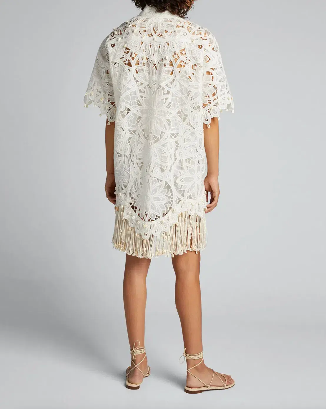 Zimmermann Wavelength Shirt Dress Ivory Size 0 / AU 8  - Image 2