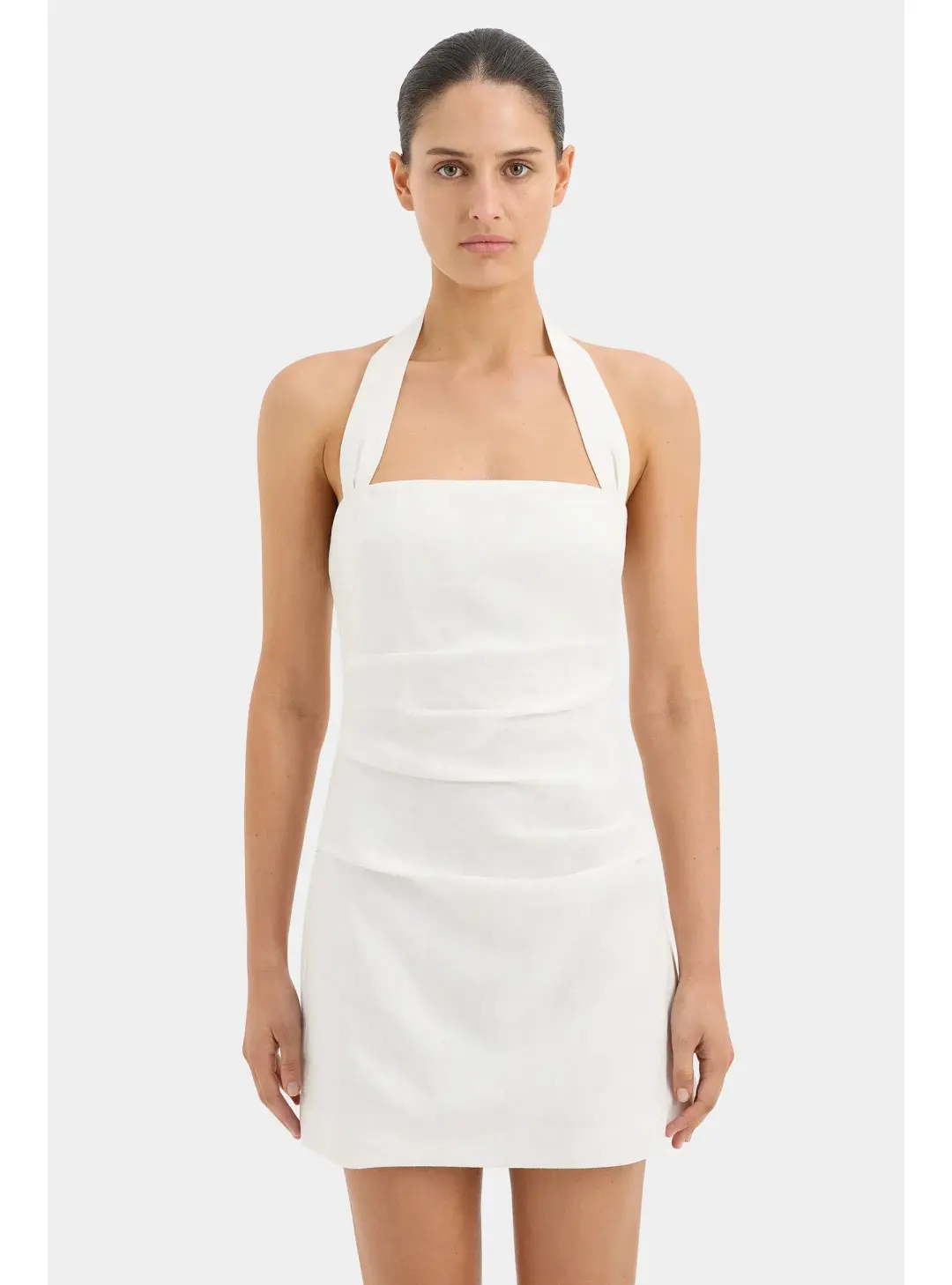 Sir The Label Noemi Halter Mini Dress Ivory Size 2 / AU 10  for rent on The Volte - main image