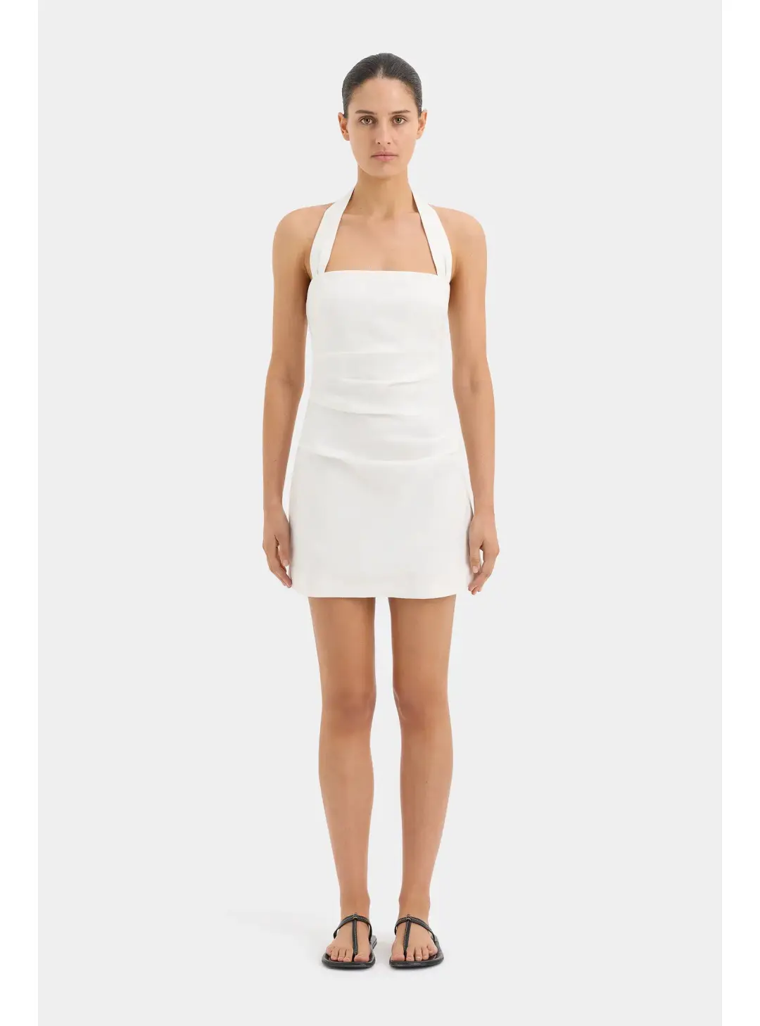 Sir The Label Noemi Halter Mini Dress Ivory Size 2 / AU 10  for rent on The Volte - main image