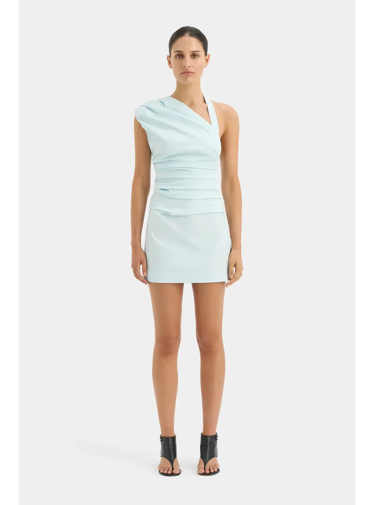 Sir The Label Azul Gathered Mini Dress Ice Blue Size 2 / AU 10 - Image 1