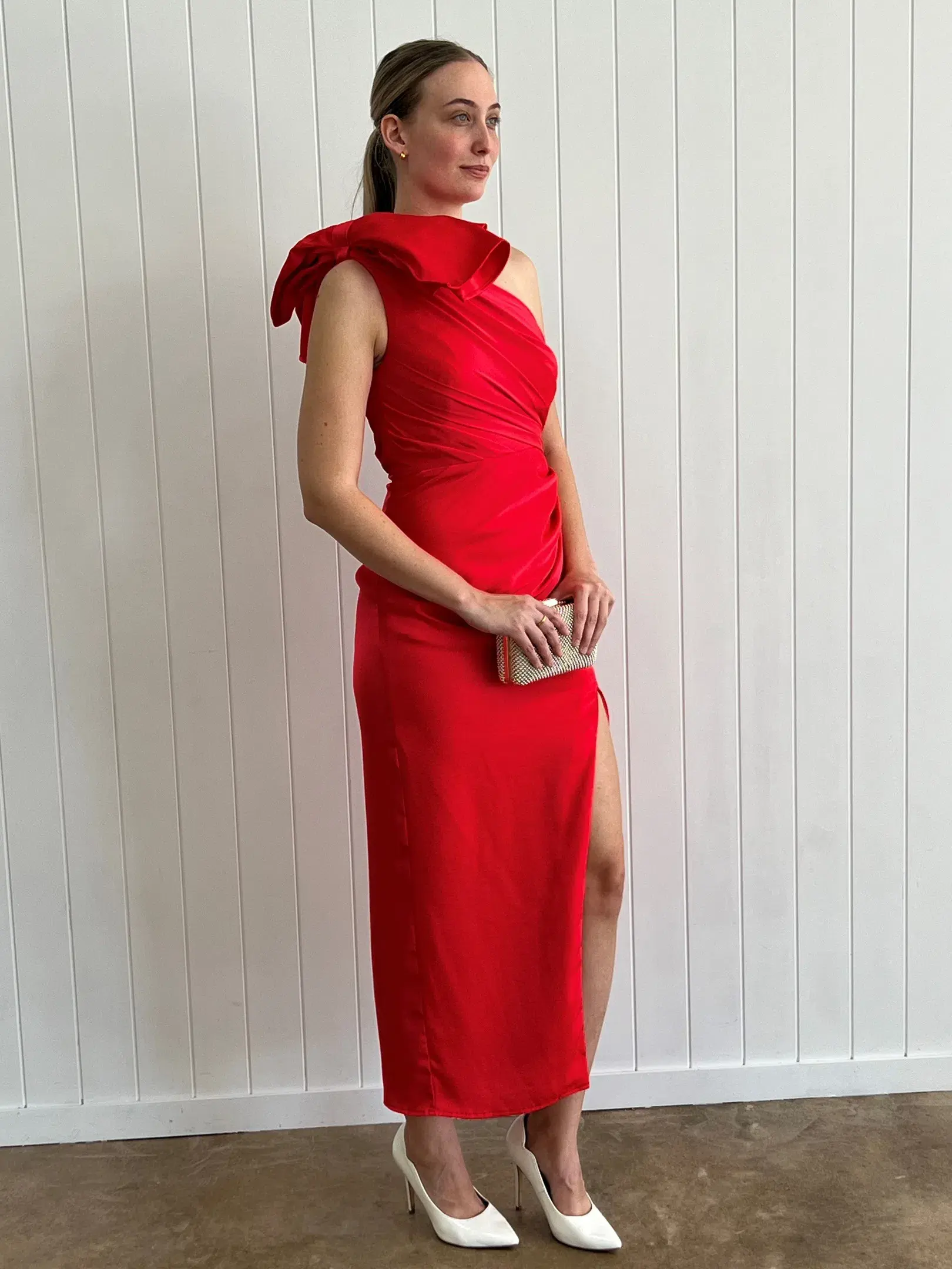 Sheike Glamour Maxi Dress Red Size AU 8 - Image 4