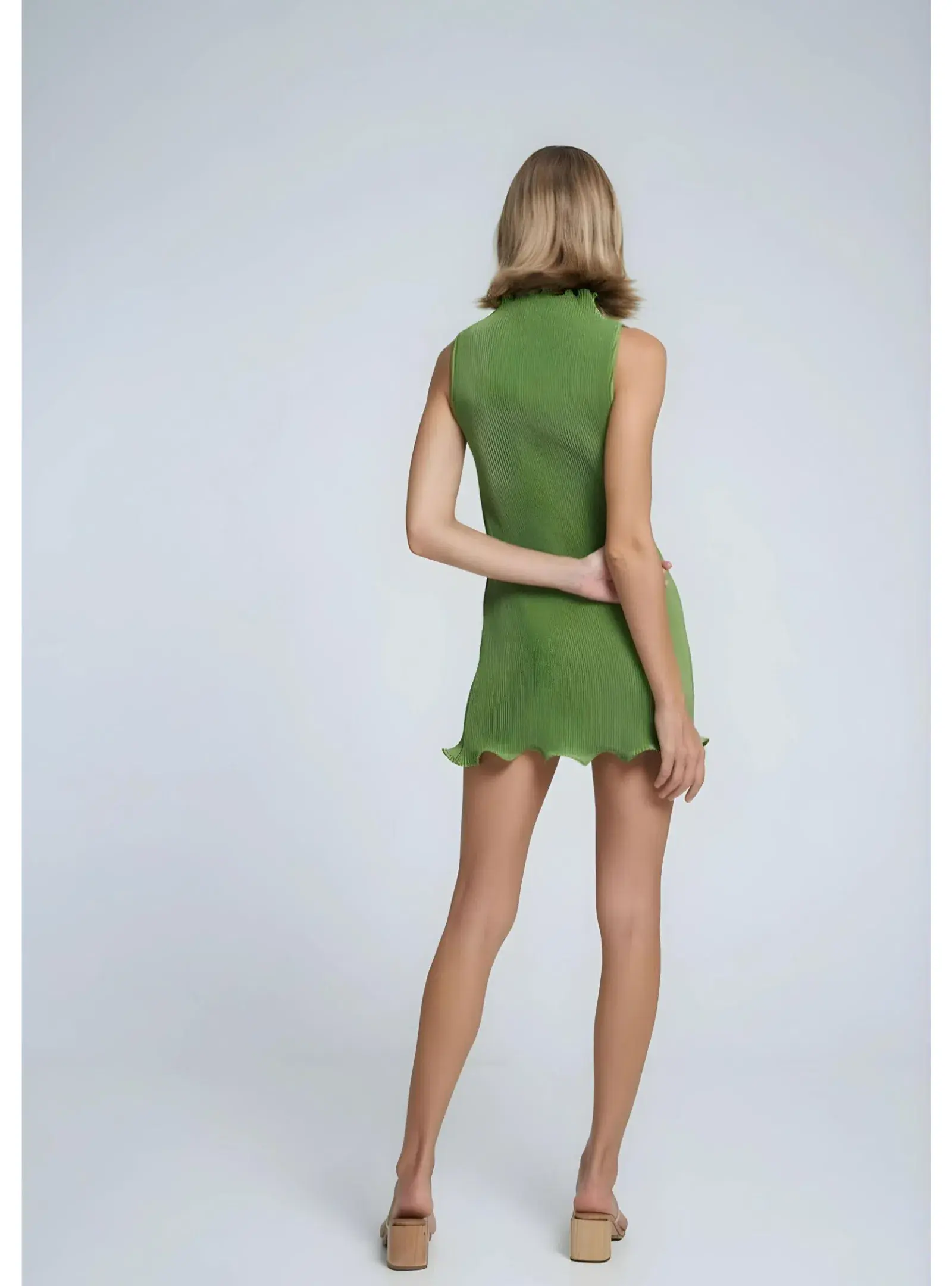 L'Idee Silencio Mini Dress in Fern Size AU 12 - Image 2