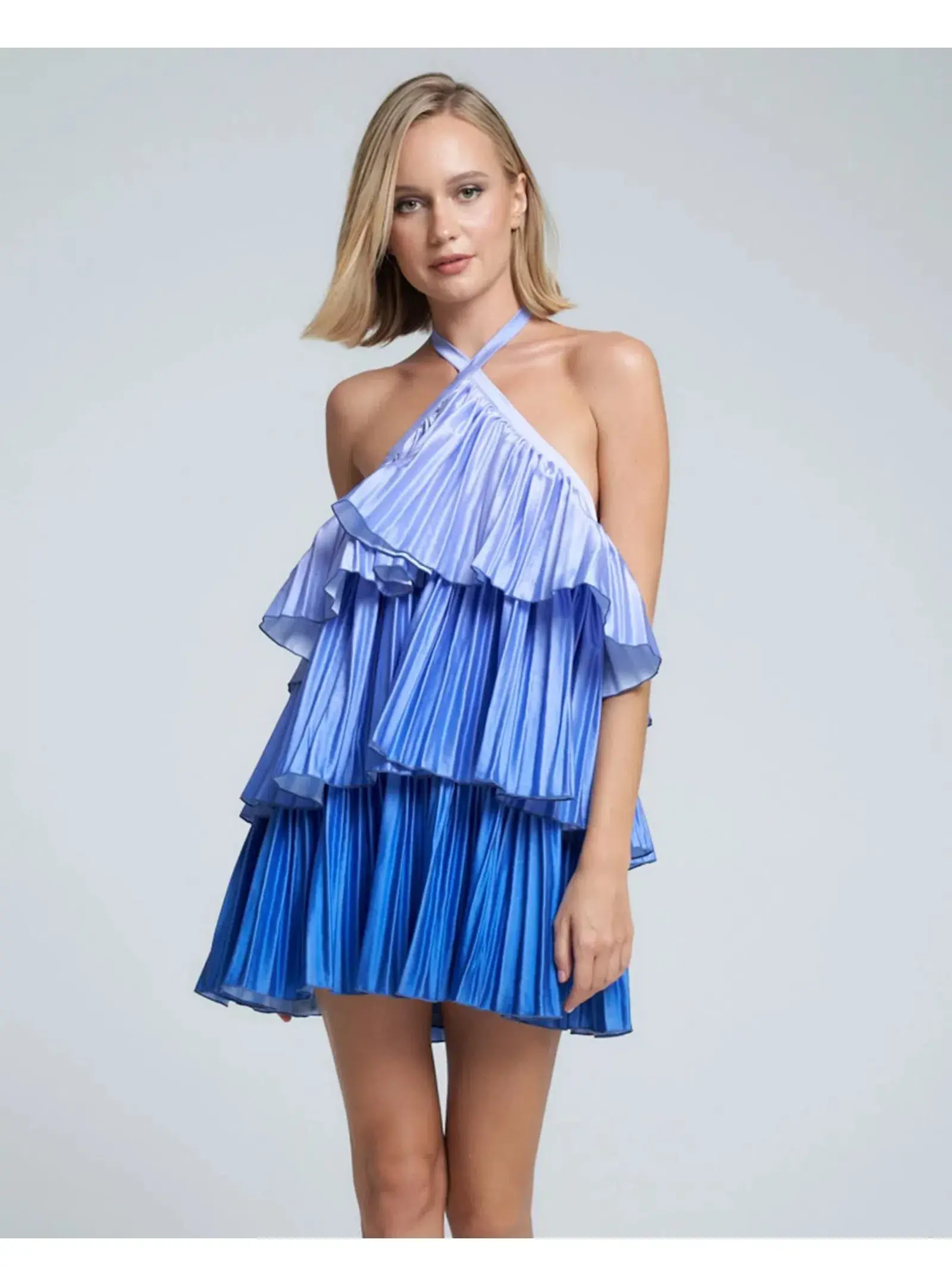 L'Idee Danse Mini Dress in Ocean Size AU 8 - Image 2