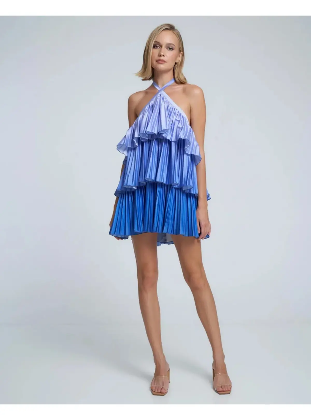 L'Idee Danse Mini Dress in Ocean Size AU 8 - Image 1