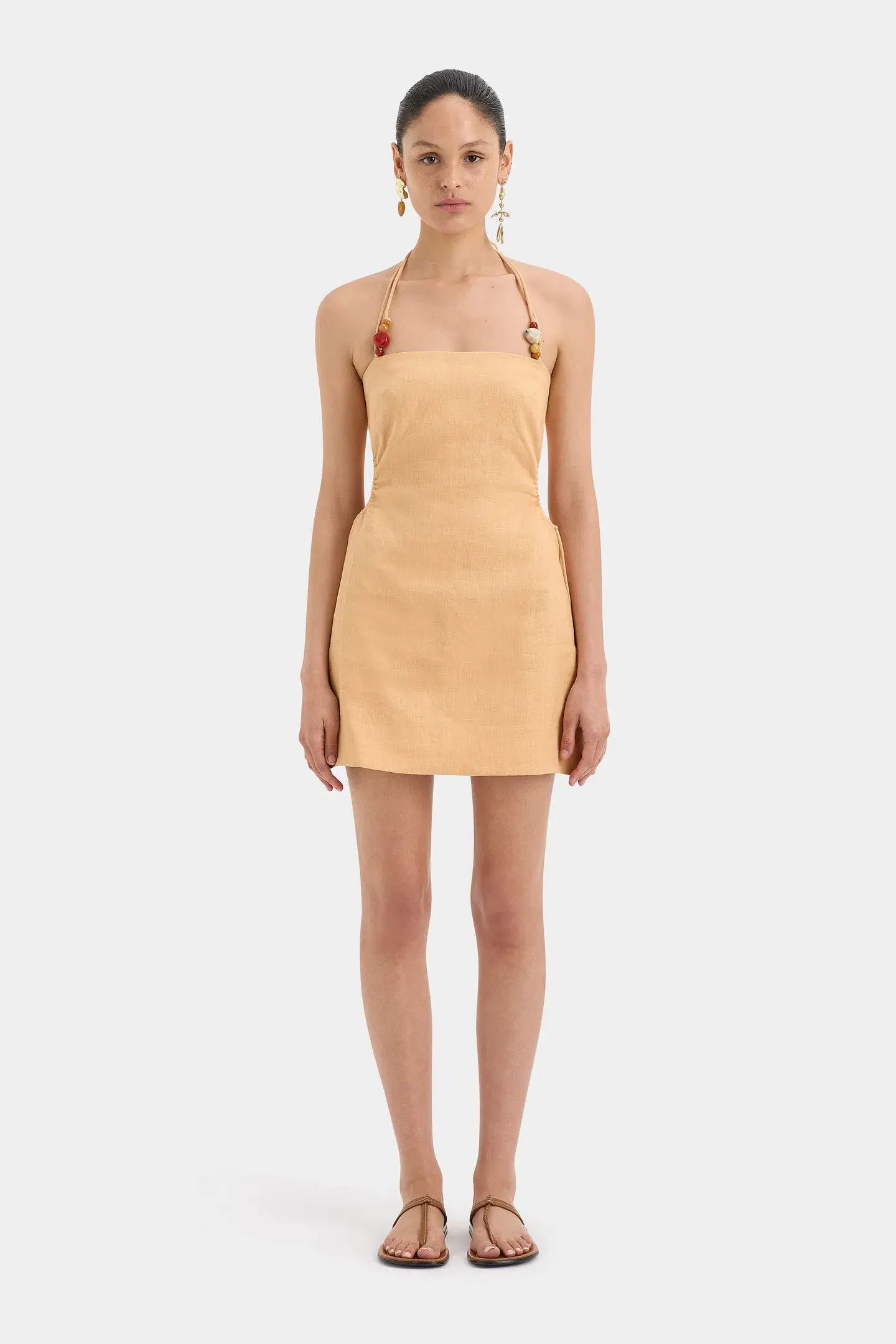 Sir the Label Antonia Beaded Mini Dress Light Tan Size 0 / AU 6 - Image 1