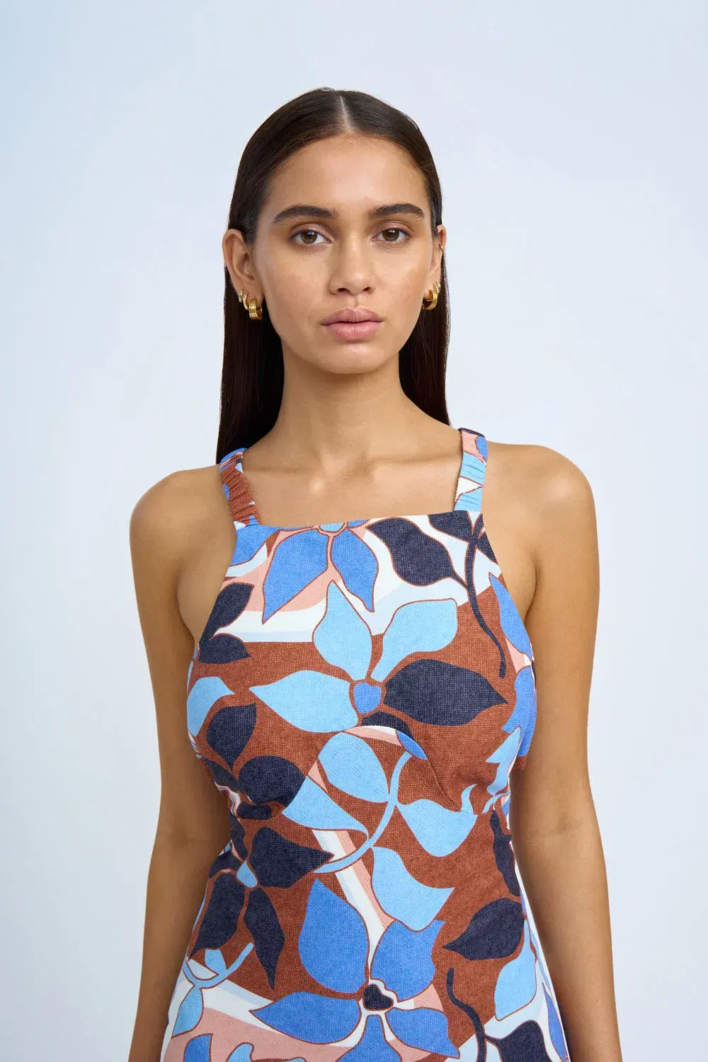 By Johnny Ophelia Floral Bias Midi Dress Multi Size 10 for rent on The Volte - main image