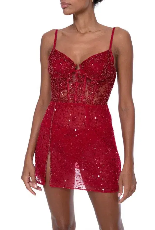 Dyspnea The Charleston Mini Dress Red Size XXL / AU 16 - Image 2