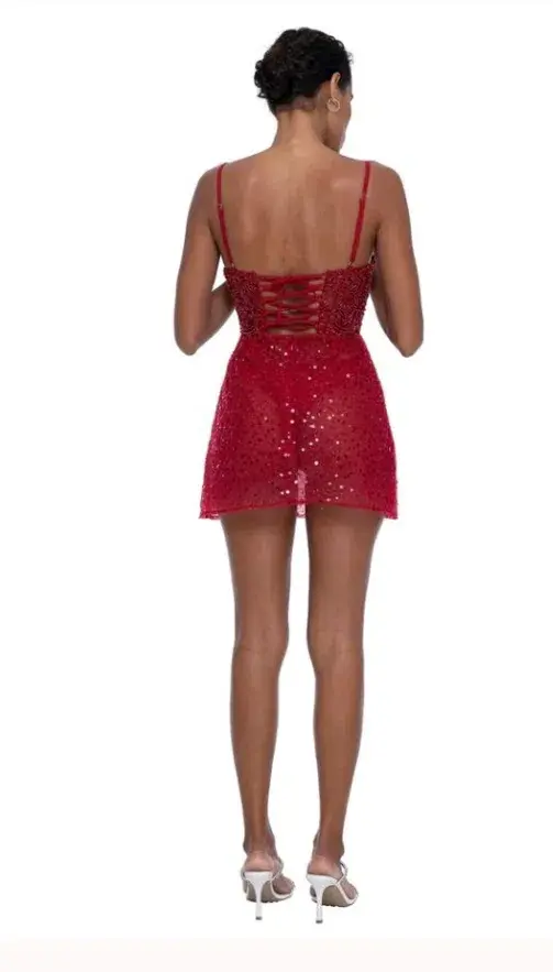 Dyspnea The Charleston Mini Dress Red Size XXL / AU 16 - Image 3