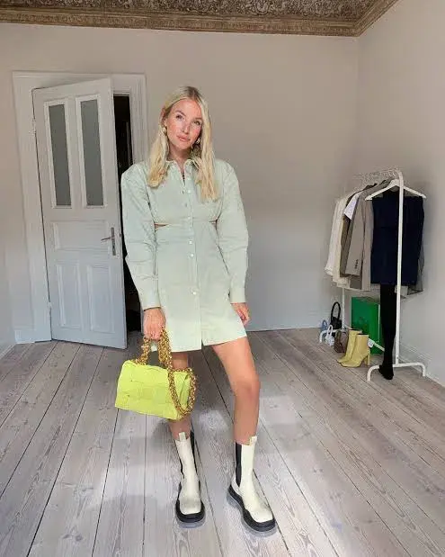 Jacquemus La Robe Cavaou Courte Shirt Mini Dress Beige Size 40 / AU 10 - Image 5