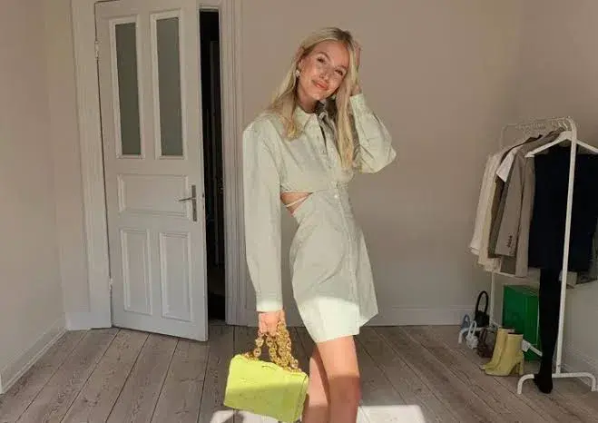Jacquemus La Robe Cavaou Courte Shirt Mini Dress Beige Size 40 / AU 10 - Image 6