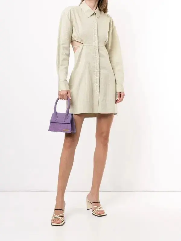 Jacquemus La Robe Cavaou Courte Shirt Mini Dress Beige Size 40 / AU 10 - Image 1