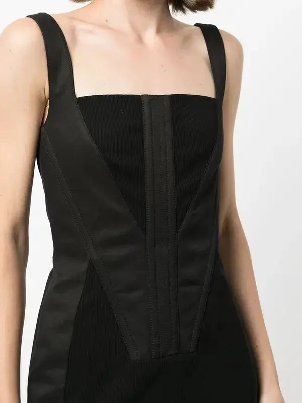 Dion Lee Fork Frame Panelled Mini Dress Black Size 8 - Image 2