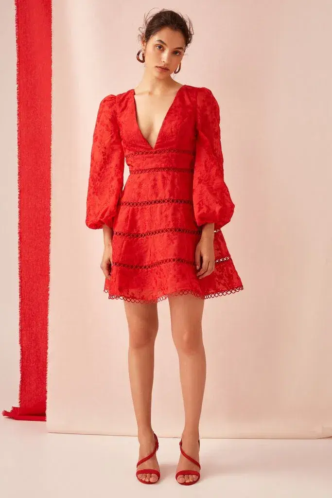 Keepsake The Label About Us Mini Dress Red Size 12 - Image 4