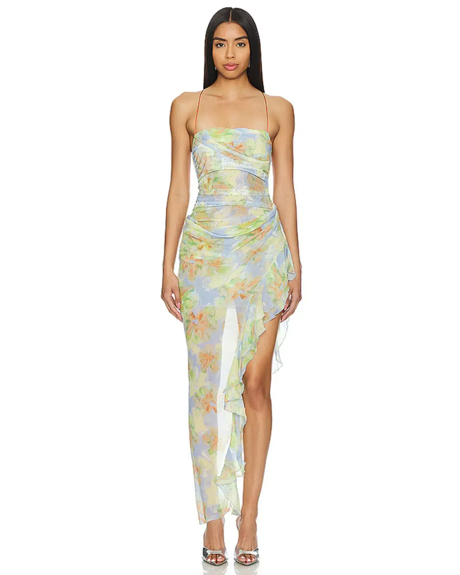 Bec and Bridge Zephy Asym Dress Blue Blossom Size AU 6 - Image 1
