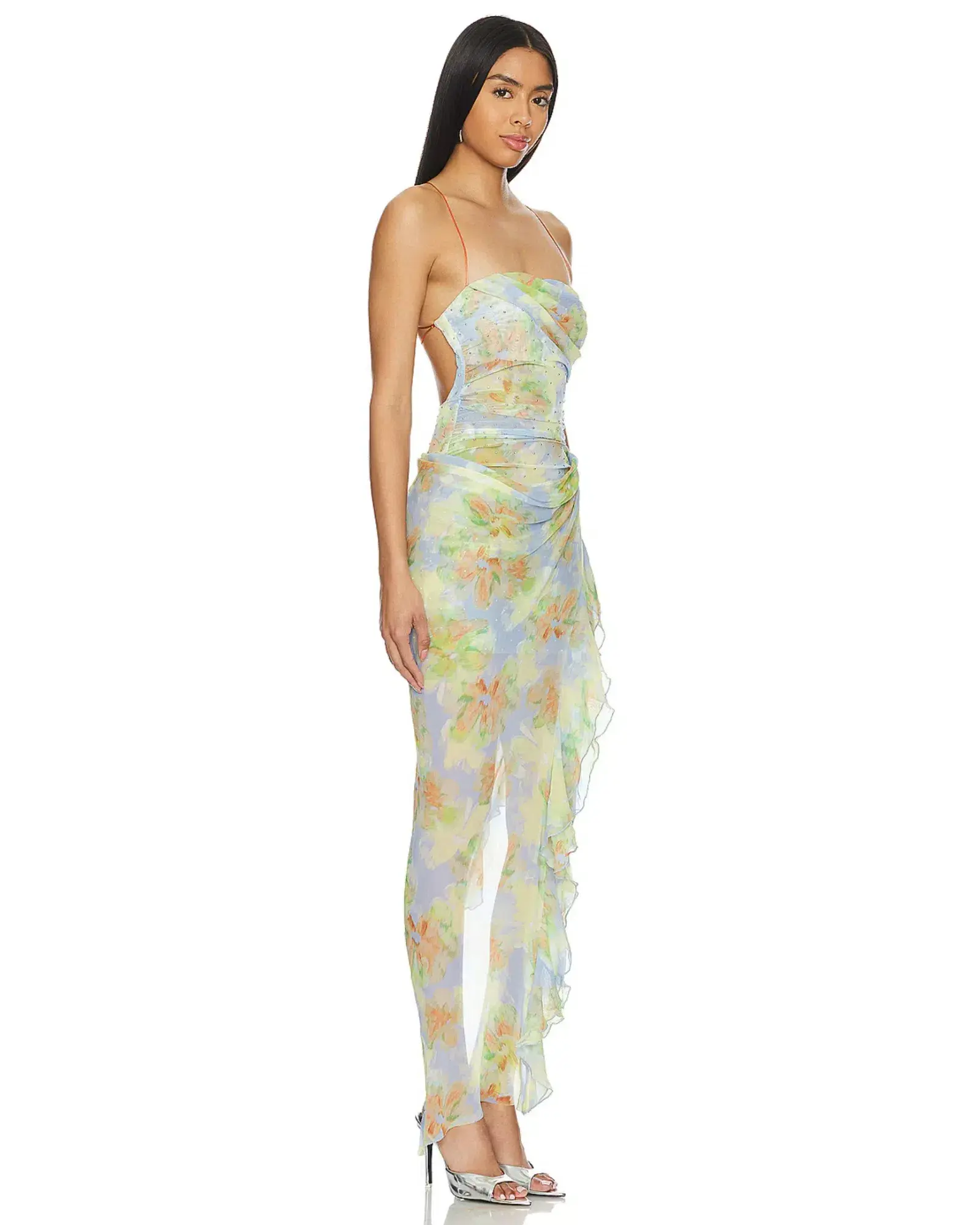 Bec and Bridge Zephy Asym Dress Blue Blossom Size AU 6 - Image 2