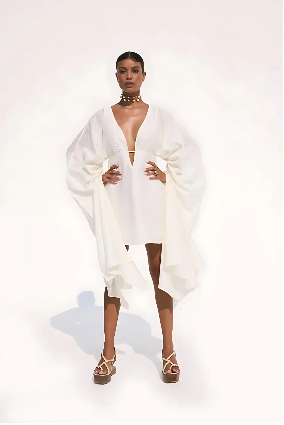 Cult Gaia Ashley Mini Dress Off White Size 12 for rent on The Volte - main image