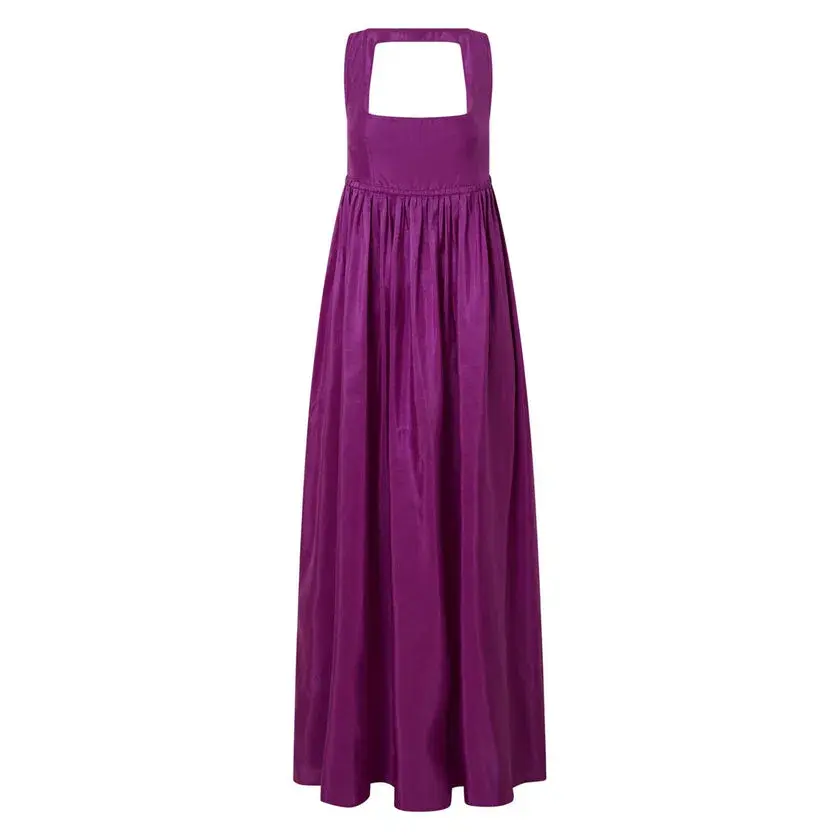  Oroton Strappy Sun Dress Magenta Size 10 - Image 3