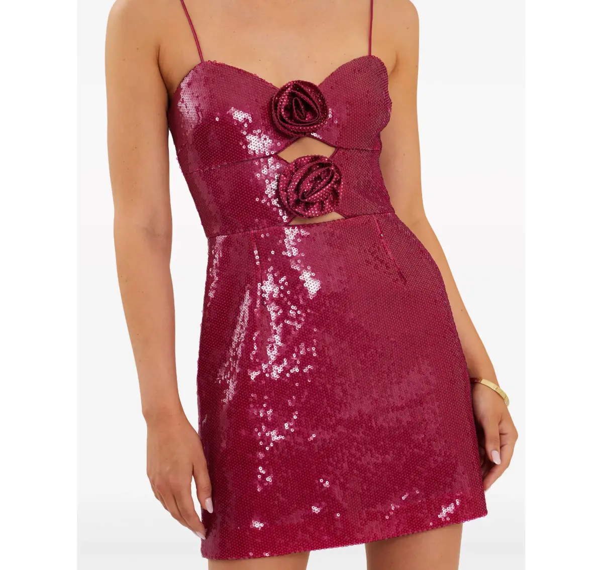 Rebecca Vallance Courtney Mini Dress Magenta Size 8 - Image 3