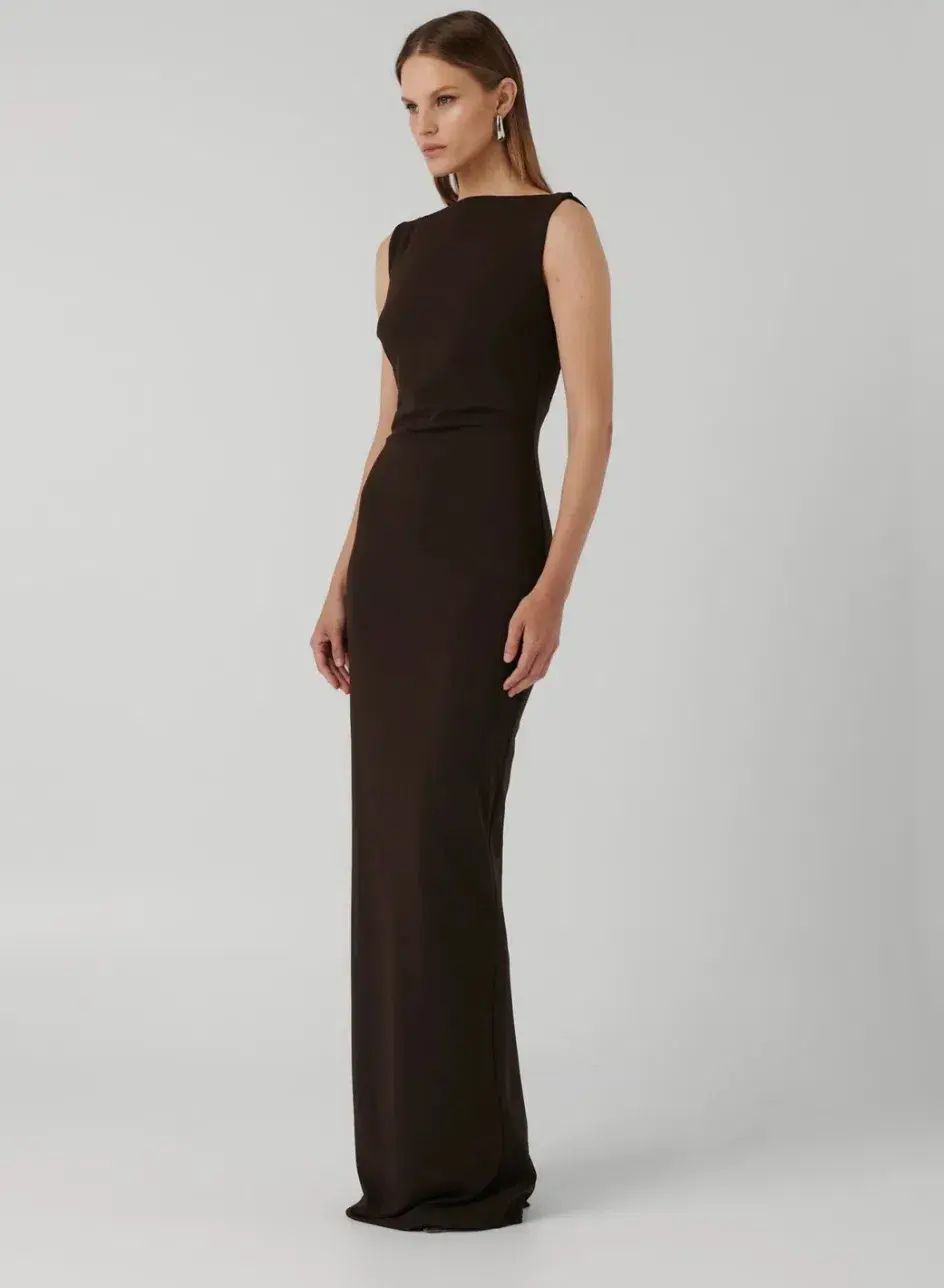 Effie Kats Verona Gown Coffee Size 10 - Image 2