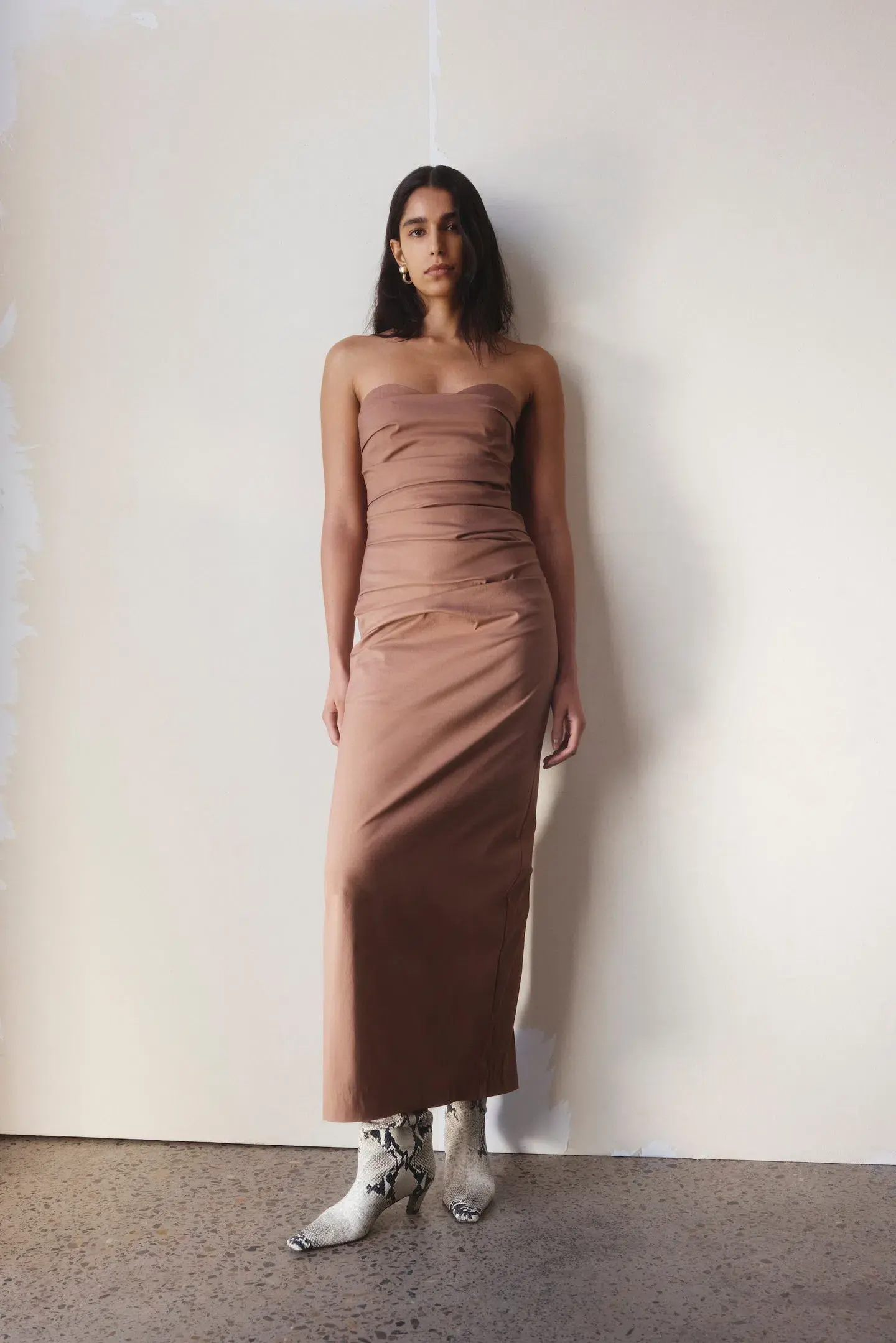 Sir The Label  The Alba Strapless Gown in Mocha  Size 0/Au 6  - Image 3