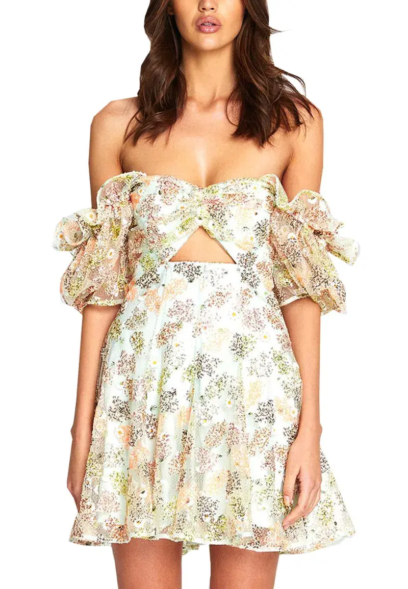 Alice Mccall Celestial Mini Dress In Mint Size 6 - Image 2