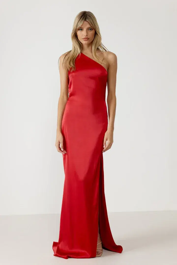 Lexi Natalya Dress Deep Red Size 10 - Image 4