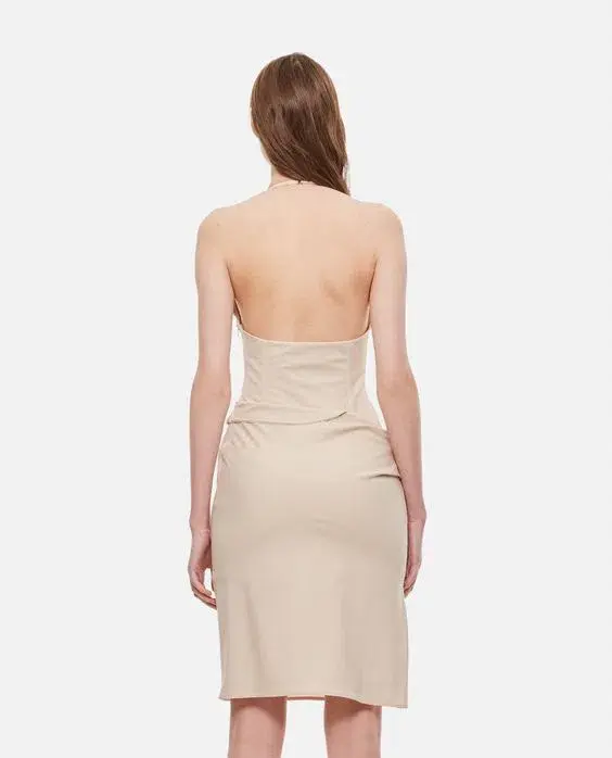 Jacquemus La Robe Hielo Asymmetric Dress Off White Size 10 - Image 2
