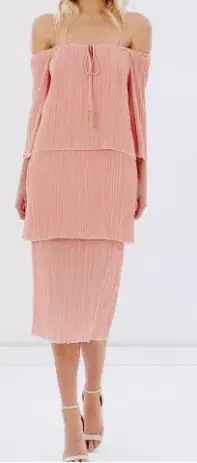 Bec & Bridge Windswept Tiered Maxi Dress in Blush Size AU 6 - Image 1