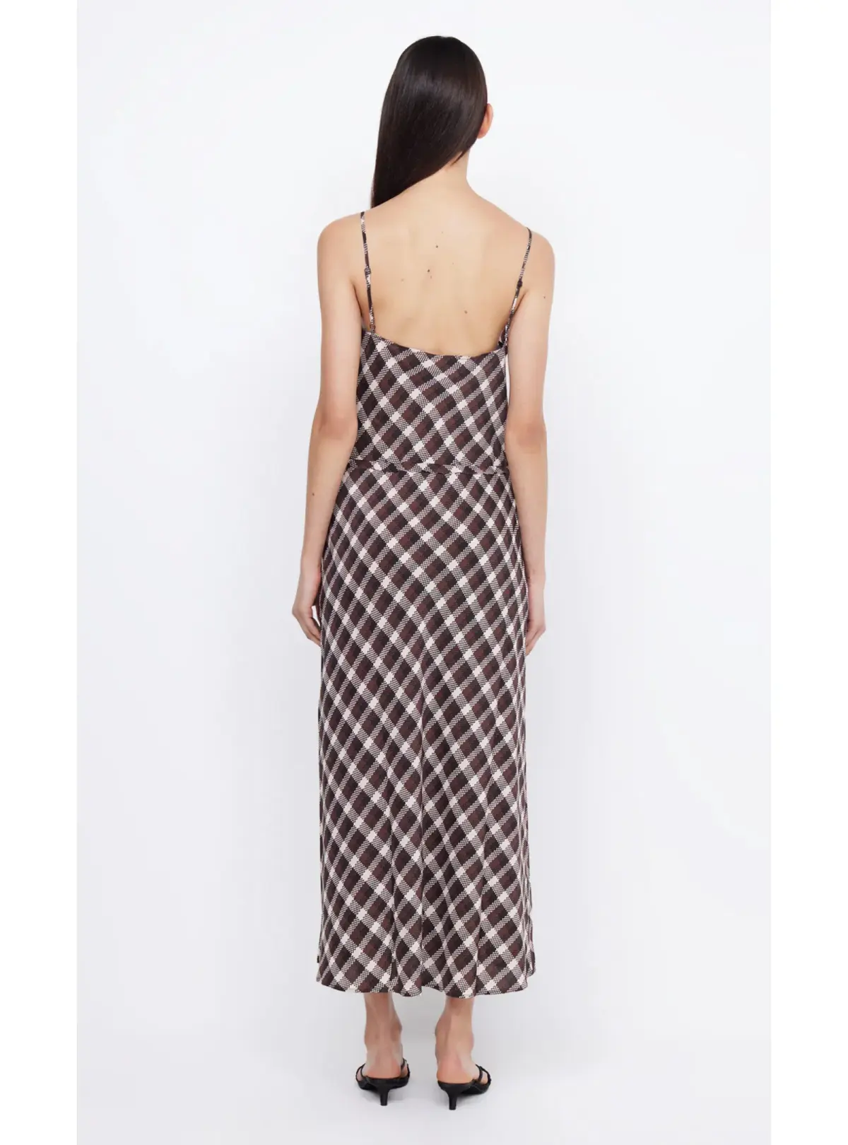 Bec & Bridge Chiara Wrap Maxi Dress in Basket Weave Check Size S / AU 8 - Image 3