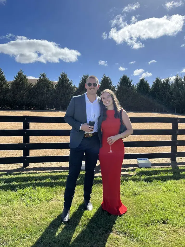 Effie Kats Verona Gown Cherry Red Size S/ AU 8 for rent on The Volte - main image